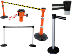 Barrier posts and ribons