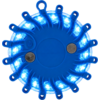 Koffer met 6 oplaadbare blauwe LED rotorlichten - magnetisch