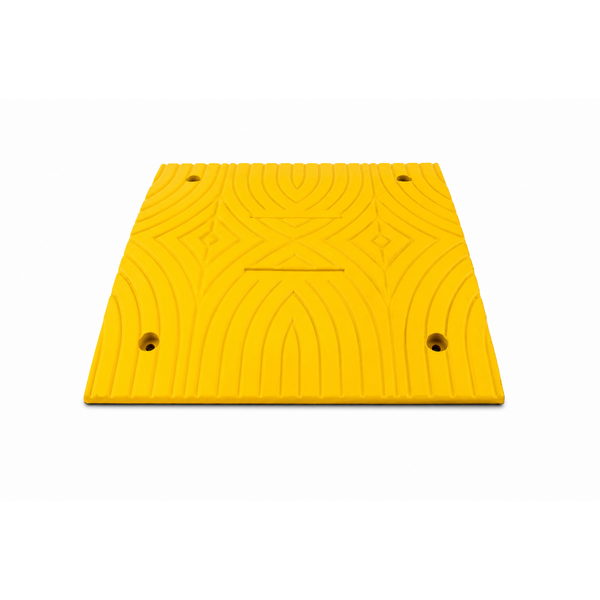  Traffic speed bump 'SLOWLY' 3 cm yellow center element