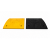 Verkeersdrempel 'SLOWLY' 3 cm zwart eindstuk
