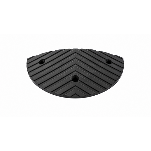 Traffic speed bump 'SLOWLY' 6 cm black end element
