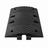 Traffic speed bump 'SLOWLY' 6 cm black end element
