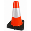 Traffic cone 30 cm PU - with black base + Class 2