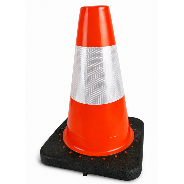  Cône de signalisation 30 cm PU - avec socle lesté + Classe 2