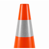Cône de signalisation PU - 50 cm avec base noir - Classe 2