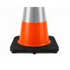 Traffic cone PU - 75 cm high with black base + Class 2