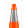 Traffic cone PU - 75 cm high with black base + Class 2