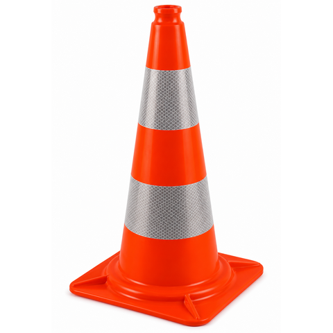 Traffic cone 50 cm PVC - highly flexible + Class 2