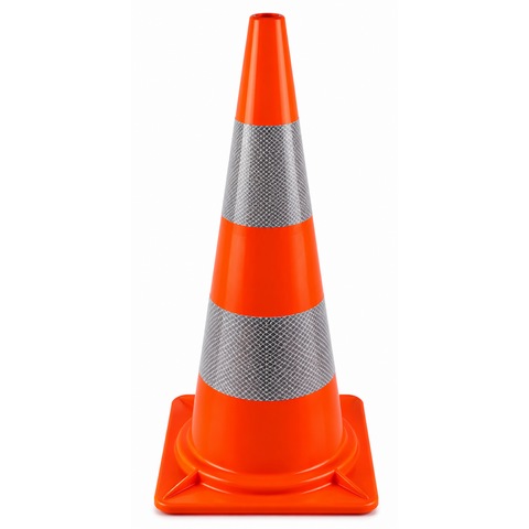 Traffic cone 75 cm PVC - highly flexible + Class 2