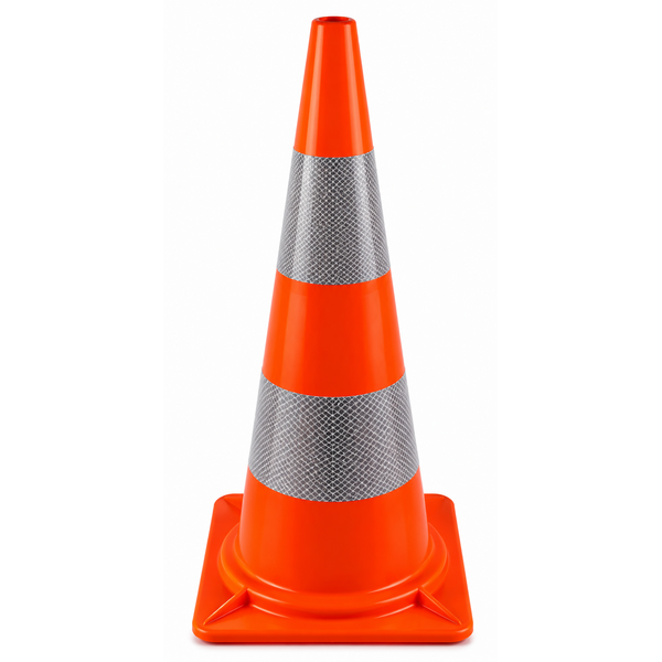  Traffic cone 75 cm PVC - highly flexible + Class 2