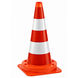  Eendelige verkeerskegel 50 cm - volledig reflecterend + SB 250