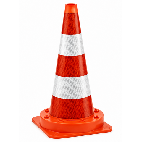 One-piece traffic cone 50 cm - full reflective + SB 250