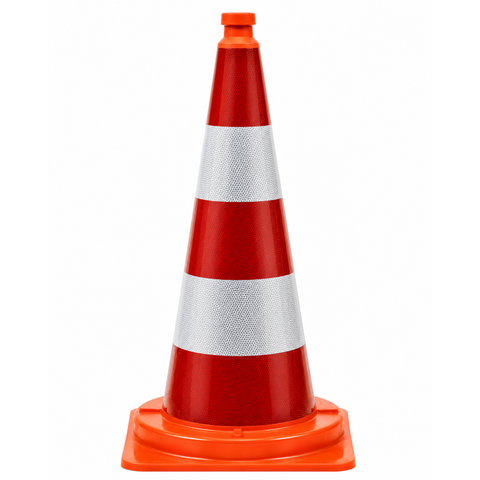 One-piece traffic cone 75 cm - full reflective + SB 250