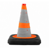 Heavy duty collapsible traffic cone 50 cm with integrated LED