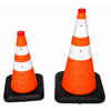 Cône de signalisation pliable lesté 70 cm avec LED intégrée