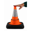 Cône de signalisation pliable lesté 70 cm avec LED intégrée
