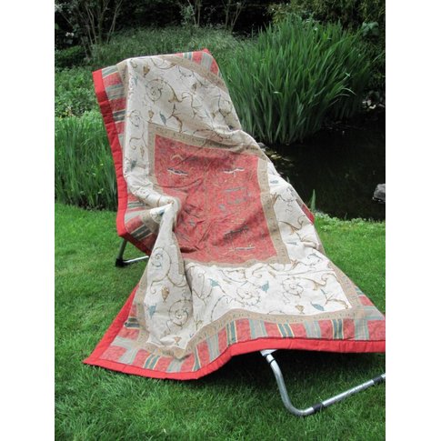 Bassetti  Plaid | Oplontis v8 Rot | Außenmaterial 100% Baumwolle