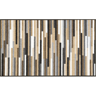 Kleen-Tex-Fußmatten wash+dry doormat | Mikado Stripes Nature | ...washable mat with rubber edge!
