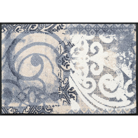 Kleen-Tex-Fußmatten wash+dry  Fußmatte | Arabesque |  ...waschbare Matte mit Gummirand!