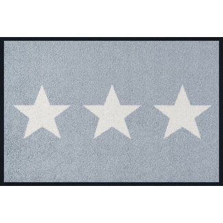 Kleen-Tex-Fußmatten wash+dry doormat | Stars Gray | ...washable mat with rubber edge!