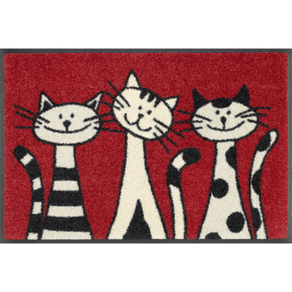 Kleen-Tex-Fußmatten wash+dry doormat | Three Cats |...washable mat with rubber edge!