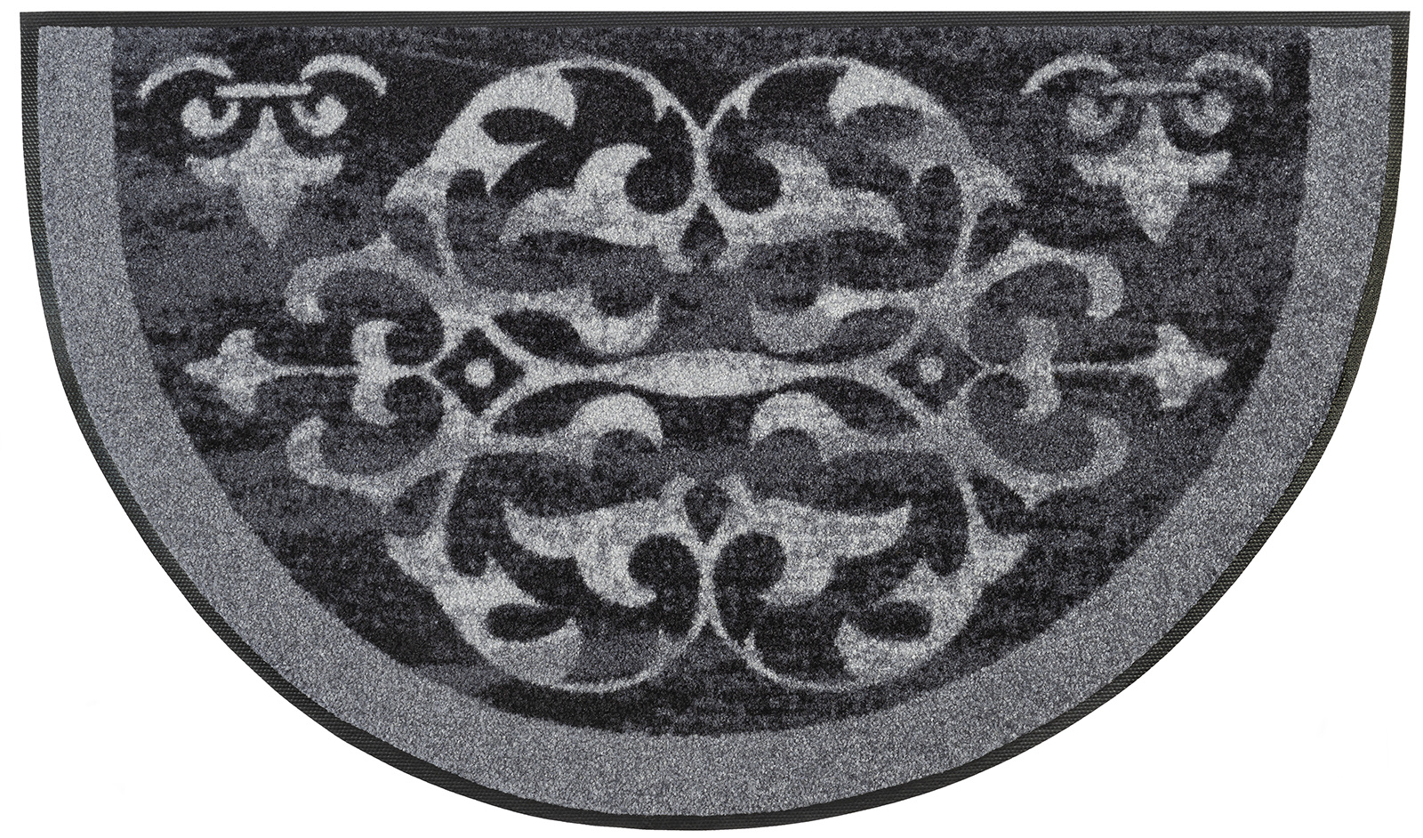 wash+dry Fußmatte | Special Shape | Round Ornaments , halbrund - Teppich  Hemsing