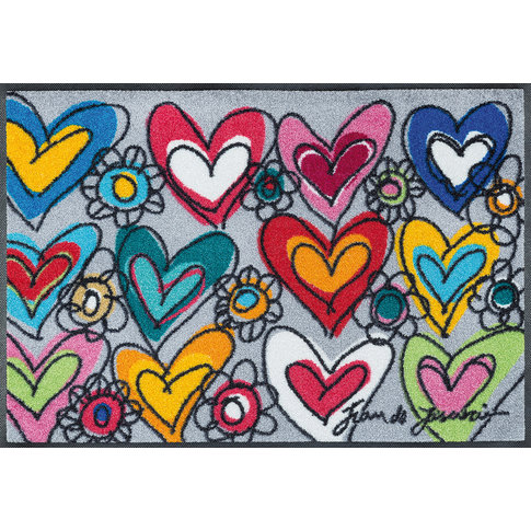 Kleen-Tex-Fußmatten wash + dry doormat | With Love All Things Are Possible | ... washable mat with rubber edge!