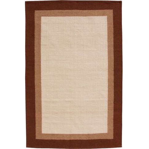 Heluan Teppich Heluan NATUR | Design 1691 Border | Egyptian Kilim | 100% Virgin Wool