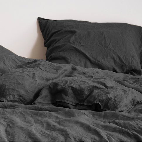 MARC O'POLO  Marc O'Polo bed linen | VALKA anthracite | 100% linen | various sizes