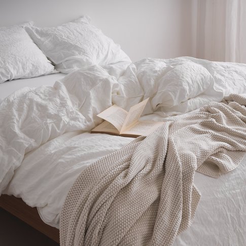MARC O'POLO  Marc O'Polo bed linen | VALKA white | 100% linen | various sizes
