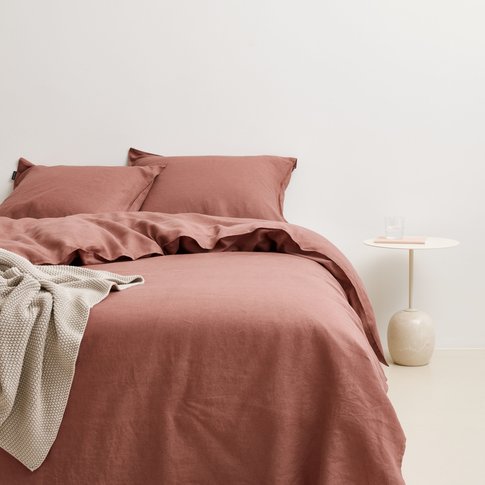 MARC O'POLO  Marc O'Polo pillowcases | VALKA earth red | 100% linen | 40/80, 40/40 cm