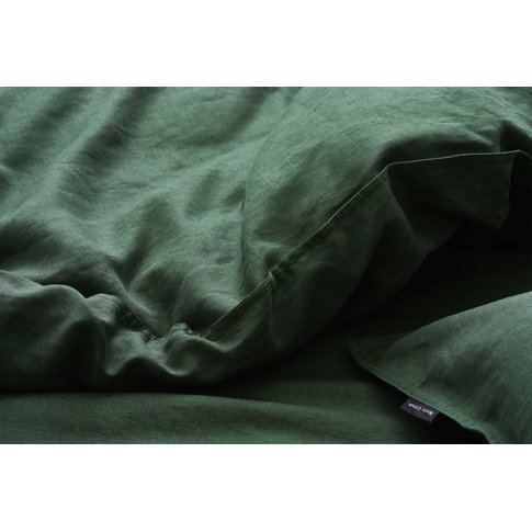 MARC O'POLO  Marc O'Polo bed linen | VALKA deep green | 100% linen | 135/200, 80/80 cm