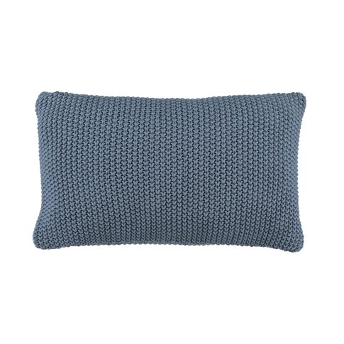 MARC O'POLO  NORDIC KNIT cushion, smoke blue | 50 x 50 cm | Cotton knit