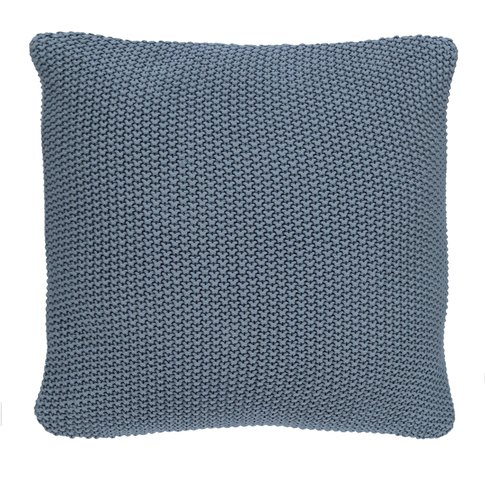 MARC O'POLO  NORDIC KNIT cushion, smoke blue | 50 x 50 cm | Cotton knit