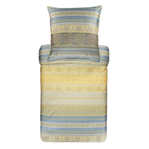 Bassetti Biancheria Da Letto In Raso Makò Italia In Algeri – Copripiumino 200x200 Cm + 2 Federe 80x80 Cm - 2