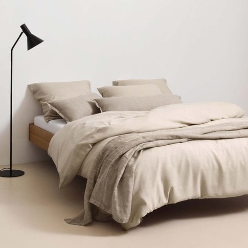 MARC O'POLO  Marc O'Polo Bettwäsche | SUMMER PIQUE oatmeal | 100%  Stone Washed Baumwolle