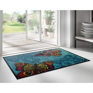 Kleen-Tex-Fußmatten wash+dry doormat | Spread your Wings |...washable mat with rubber edge!