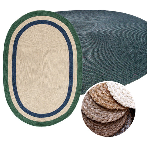 Tisca Teppiche Rovera braided carpet | OVAL | Standard sizes | 100% sisal