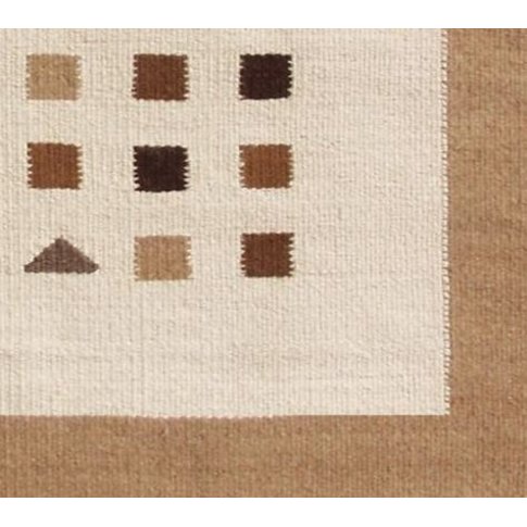 Heluan Teppich Heluan NATUR | Des. 1217 CUBE | Egyptian Kilim | 100% virgin wool