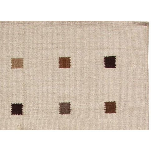 Heluan Teppich Heluan NATUR | Des. 1219 SQUARES | Egyptian Kilim | 100% Virgin Wool