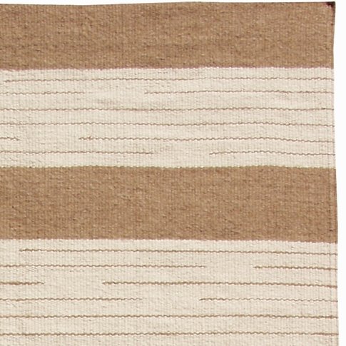 Heluan Teppich Heluan NATUR | Des. 1336  STRIPES | Ägyptischer Kelim | 100% Schurwolle