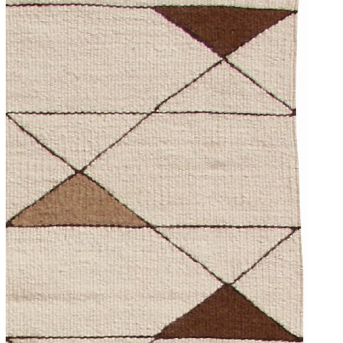 Heluan Teppich Heluan NATUR | Des. 1334  SPIDER TRANGLE  | Ägyptischer Kelim | 100% Schurwolle