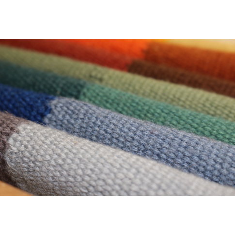 Moderner Kelim Kelim Carpet Finesse | CUBE BORDER 3300 | 100% virgin wool