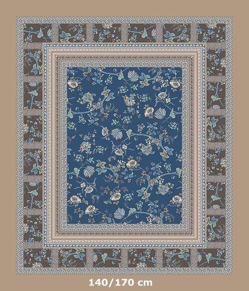 Bassetti Genova B1 9323464 Bed Linen Set Cotton Mako Satin in Blue 2-Piece with Zip Closure 200 x 200 cm / 80 x 80 cm