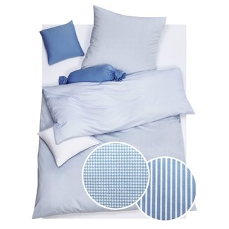 Doris Meyer Doris Meyer | 100% Baumwolle | STREIFEN-HAHNENTRITT - bleu-weiss Doris Meyer Doris Meyer | 100% Baumwolle | STREIFEN-HAHNENTRITT - bleu-weiss