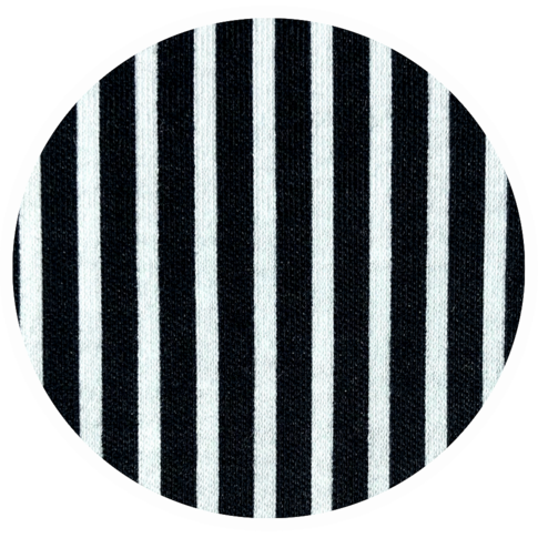 Doris Meyer  Doris Meyer | Interlock-Jersey | STREIFEN-HAHNENTRITT | schwarz-weiss