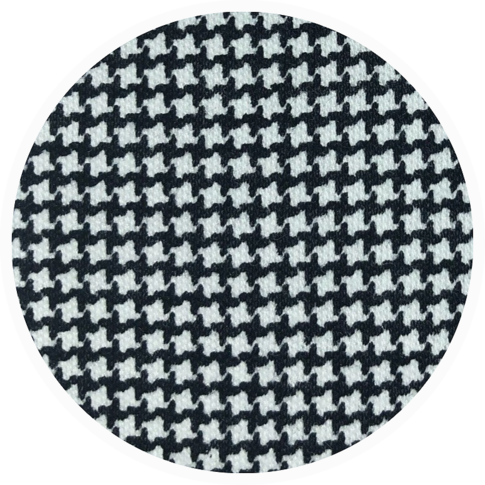 Doris Meyer  Doris Meyer | Interlock jersey | Striped houndstooth | black and white