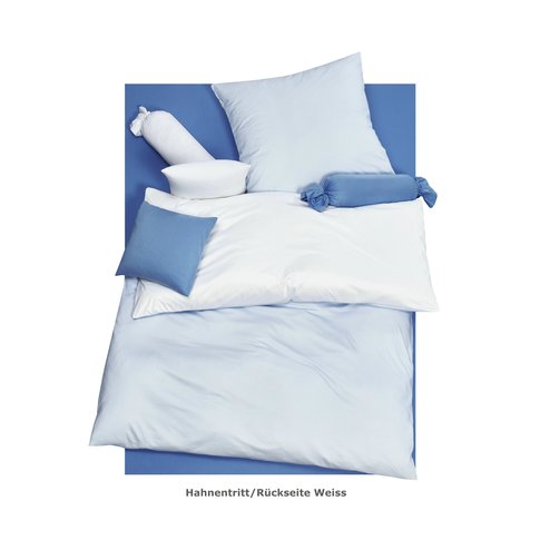 Doris Meyer  Doris Meyer | Interlock-Jersey | HAHNENTRITT | bleu-weiss