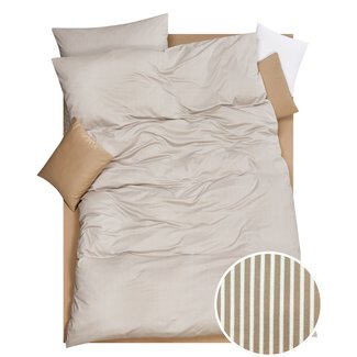 Doris Meyer Doris Meyer | 100% Baumwolle | STREIFEN - sand-weiss Doris Meyer Doris Meyer | 100% Baumwolle | STREIFEN - sand-weiss