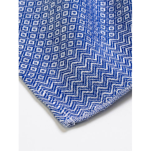 Vieböck - Leinen Tea towel RAUTE color 10 blue | 100% linen | 50/70 cm | Product information
